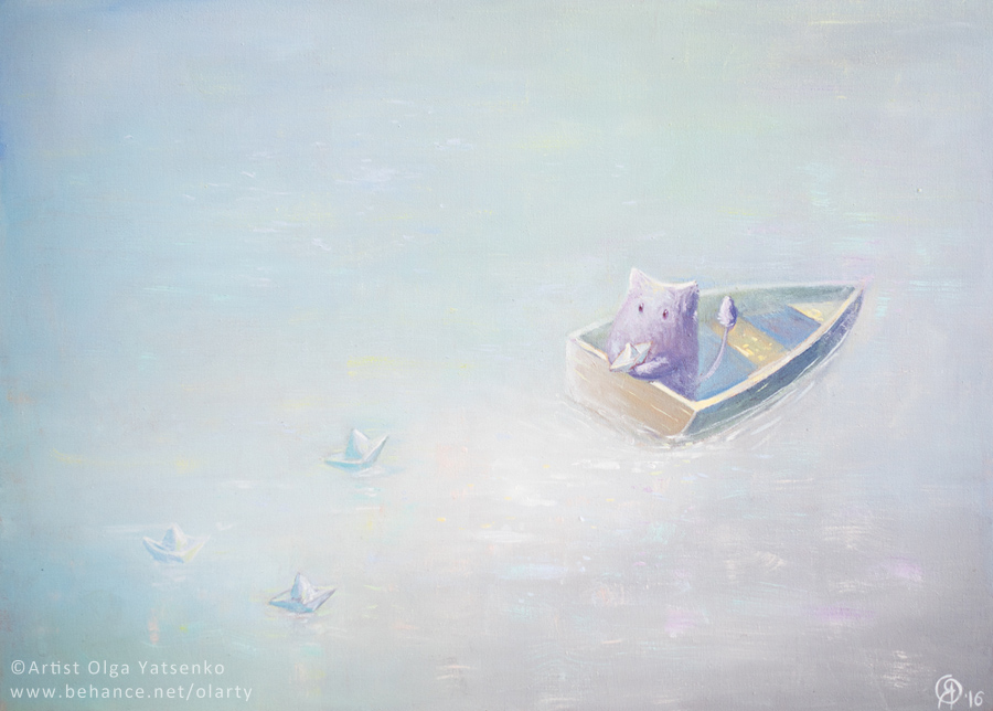 "My little ships" Oil Canvas 50x70 cm 