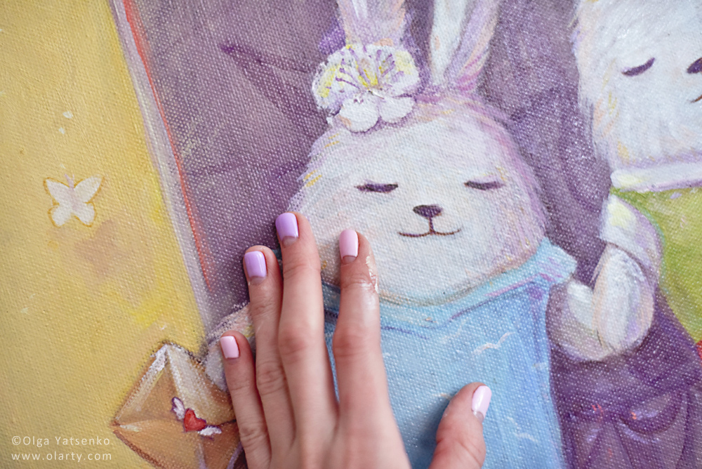 rabbit in love Olga Yatsenko olarty work in process