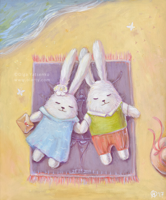 rabbit in love Olga Yatsenko olarty
