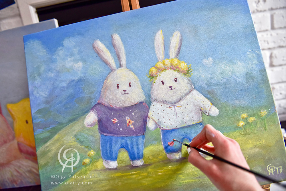 rabbits_mountaines_bunnies_oilpainting_artist_olga_yatsenko_olarty