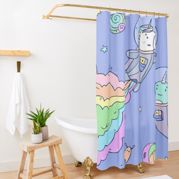 shower curtain Unicorn Space