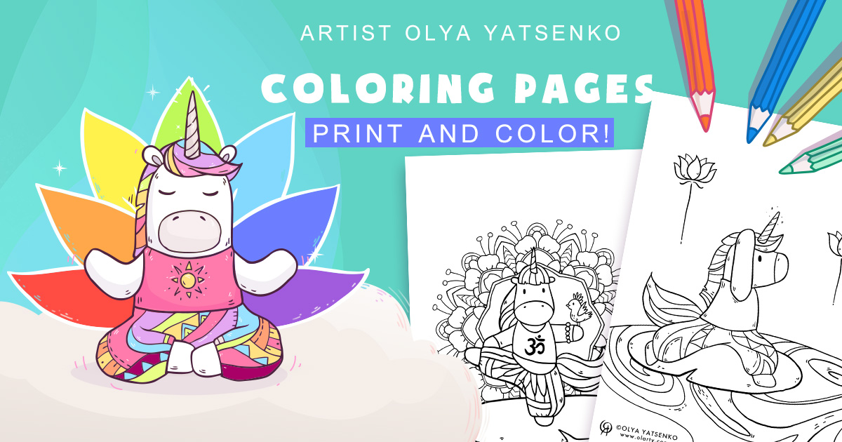Coloring_pages_unicorns_artist_Olya_Yatsenko_olarty